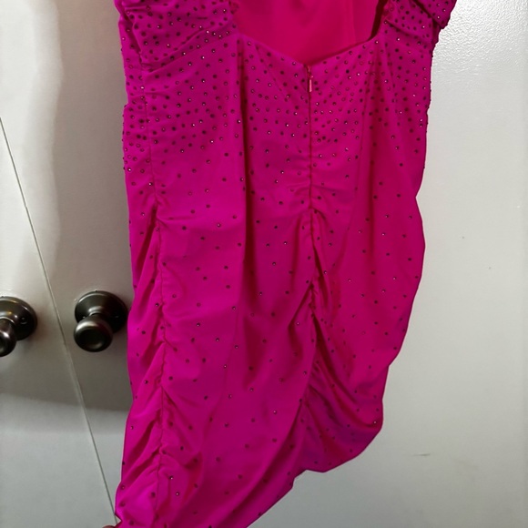Sparkly Fuchsia Pink Women's Dress Size 4 - Picture 10 of 12
